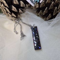 Handmade Resin Necklace Long Pendant On Quality Metal Snake Chain 2 Handmade Resin Necklace Long Pendant On Quality Metal Snake Chain 2
