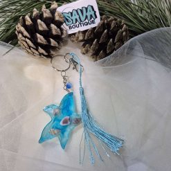 Resin handmade ocean inspired keyring
