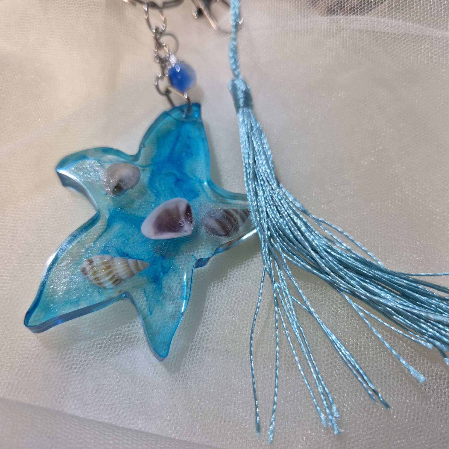 Resin handmade ocean inspired keyring Resin handmade ocean inspired keyring