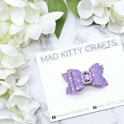 Blue daisy/bee bow