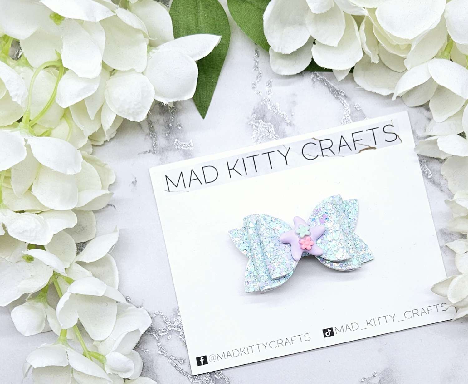 Turquoise starfish bow Turquoise starfish bow