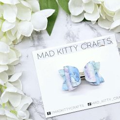 Rainbow glitter pixels bow