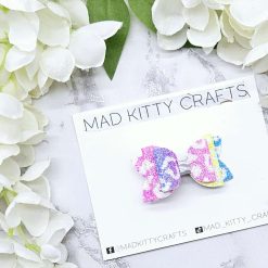 Rainbow bricks heart bow