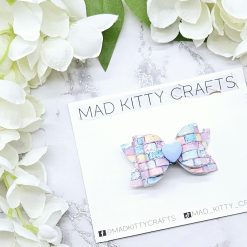 Rainbow bricks heart bow
