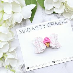 Deep pink sparkly gem bow