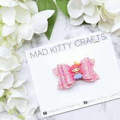 Deep pink sparkly gem bow