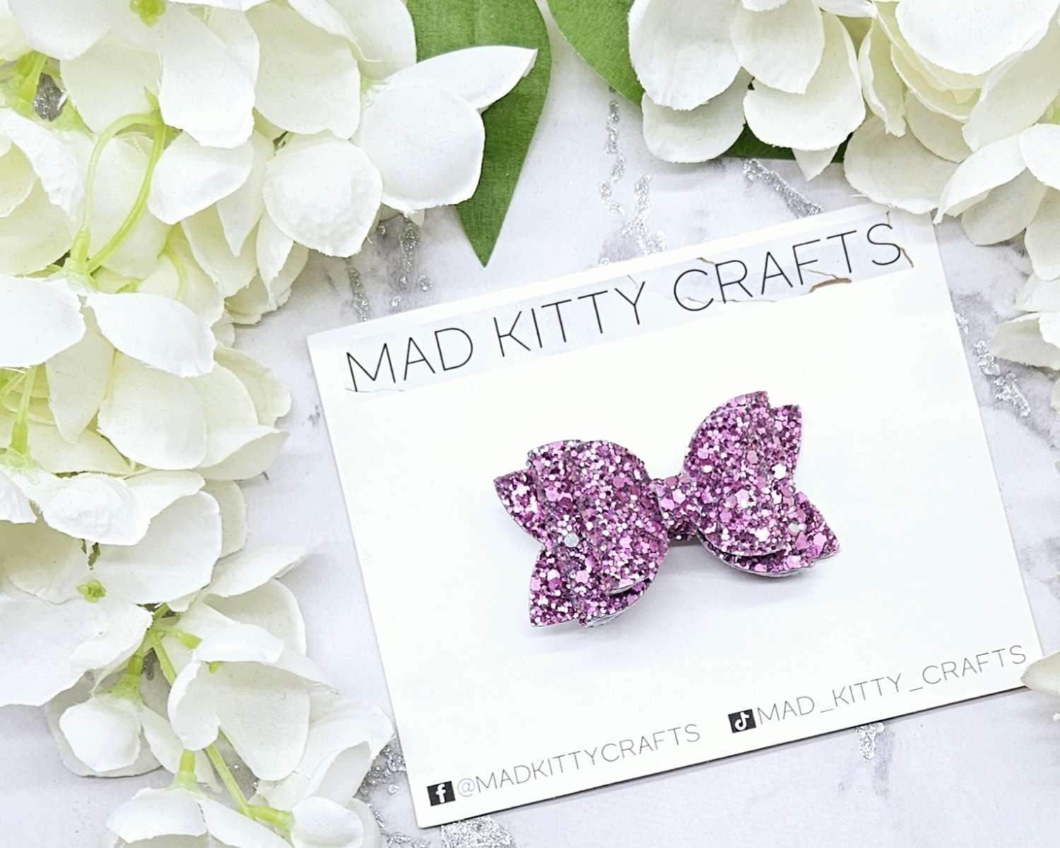Dusty pink glitter bow Dusty pink glitter bow