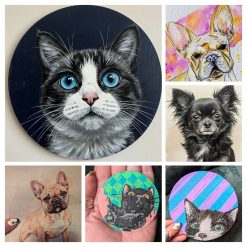 Pet portrait commissions small