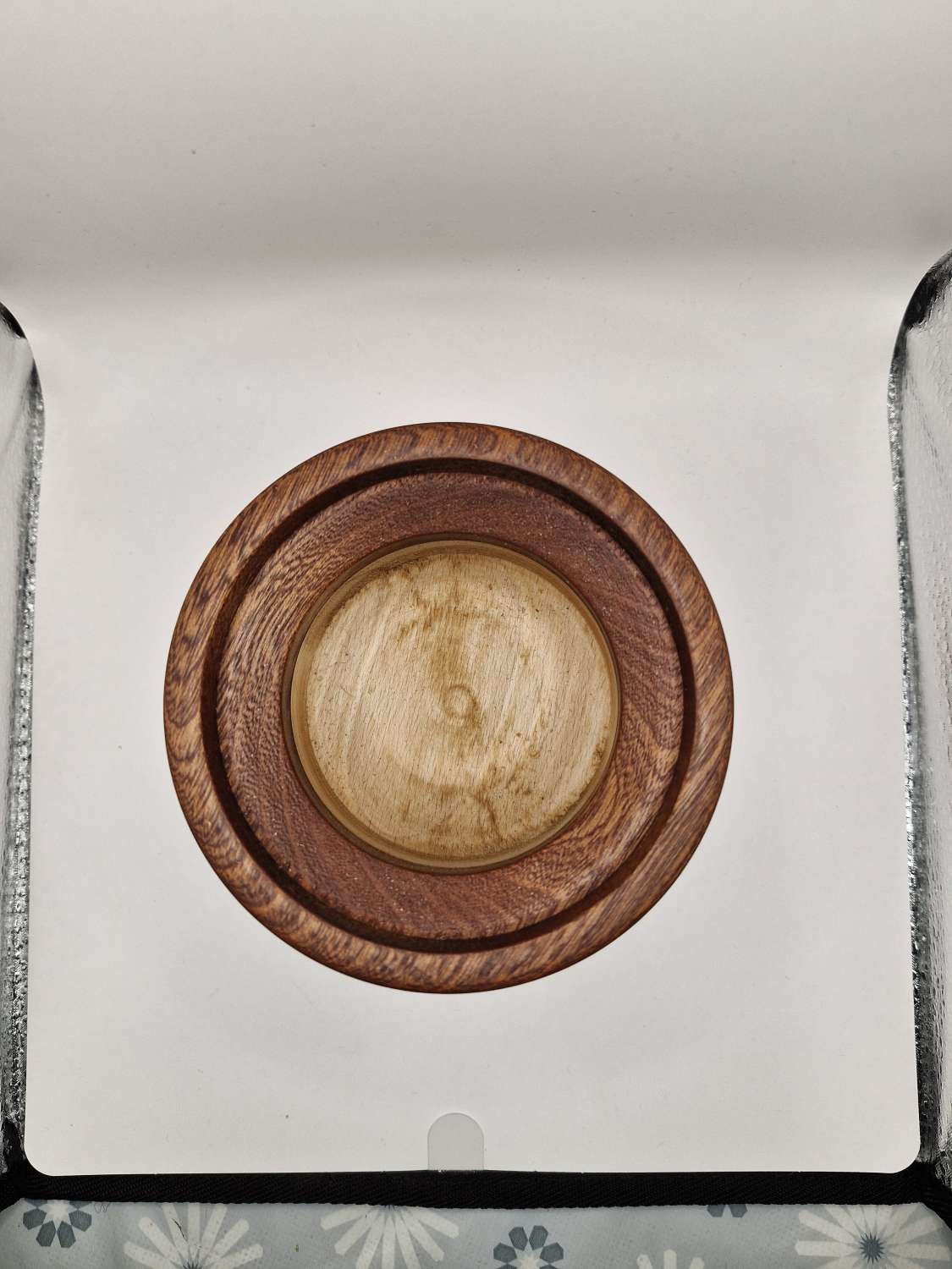 Sapele and beech jar Sapele and beech jar