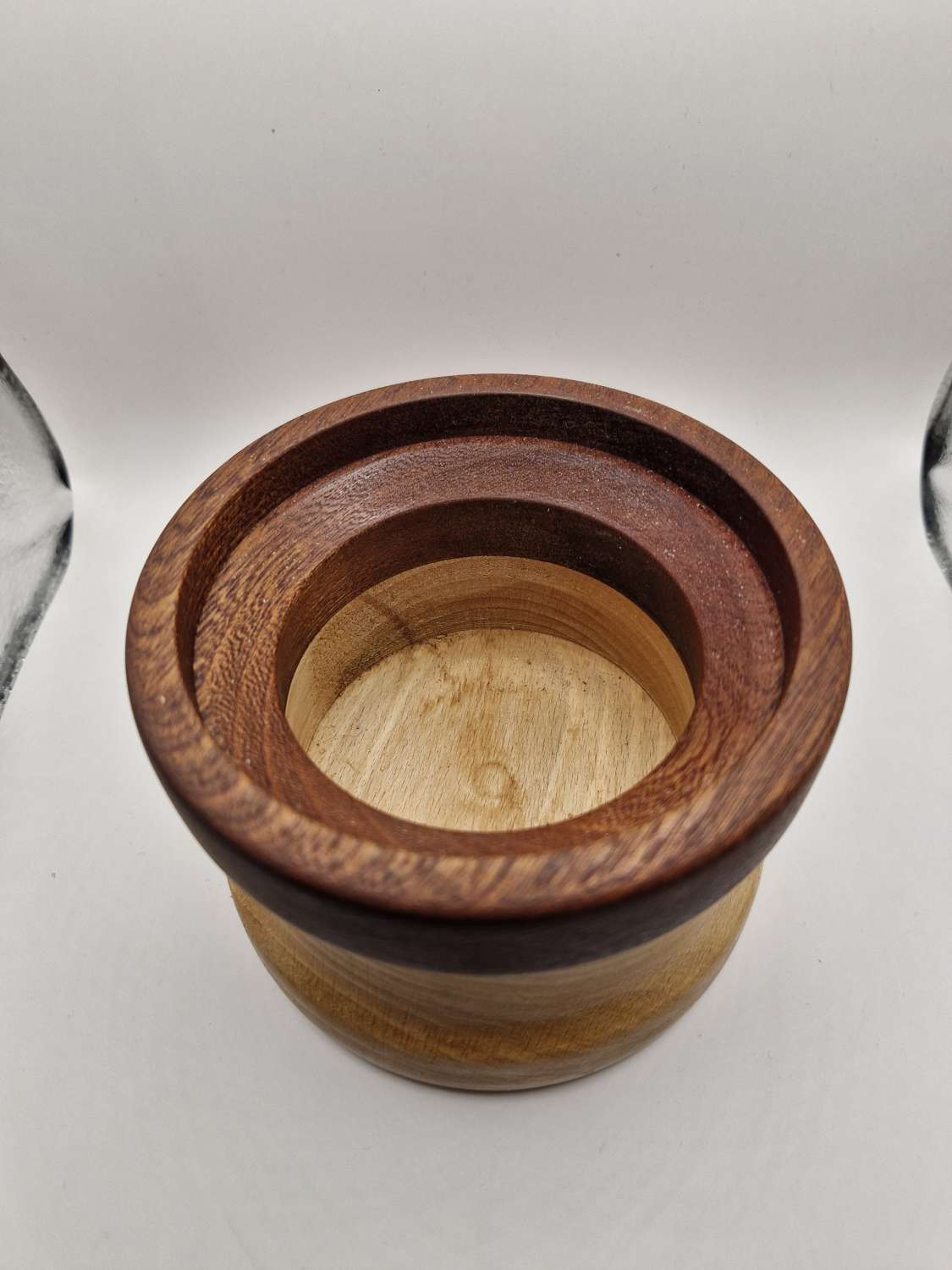 Sapele and beech jar Sapele and beech jar