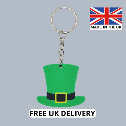St Patricks Day Saint Paddys Day Leprechaun Hat Keyring 3D Printed
