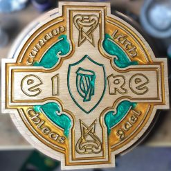 Handcrafted Irish GAA Crest: Wooden and Resin Art Piece - Personalized Gaelic Athletic Association Gift