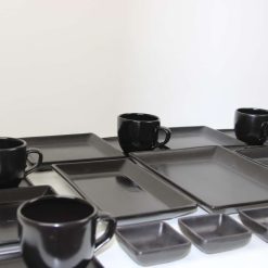 Handmade Stoneware Brunch Set – 27 Pieces – NOIR Collection 1 Handmade Stoneware Brunch Set – 27 Pieces – NOIR Collection 1