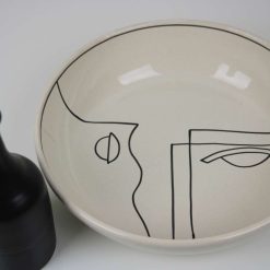 Handmade Stoneware Set – ART FACIAL Collection – Bold & Expressive 3