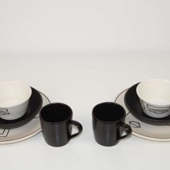 Handmade Stoneware Dinner Set – 8 Pieces – ART FACIAL Collection 1