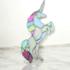Small stained glass unicorn
