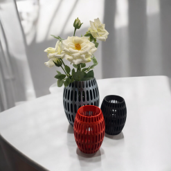 Vase - Contemporary Geometric Pierced (HAVAS) for Artificial and Dried Flowers Only