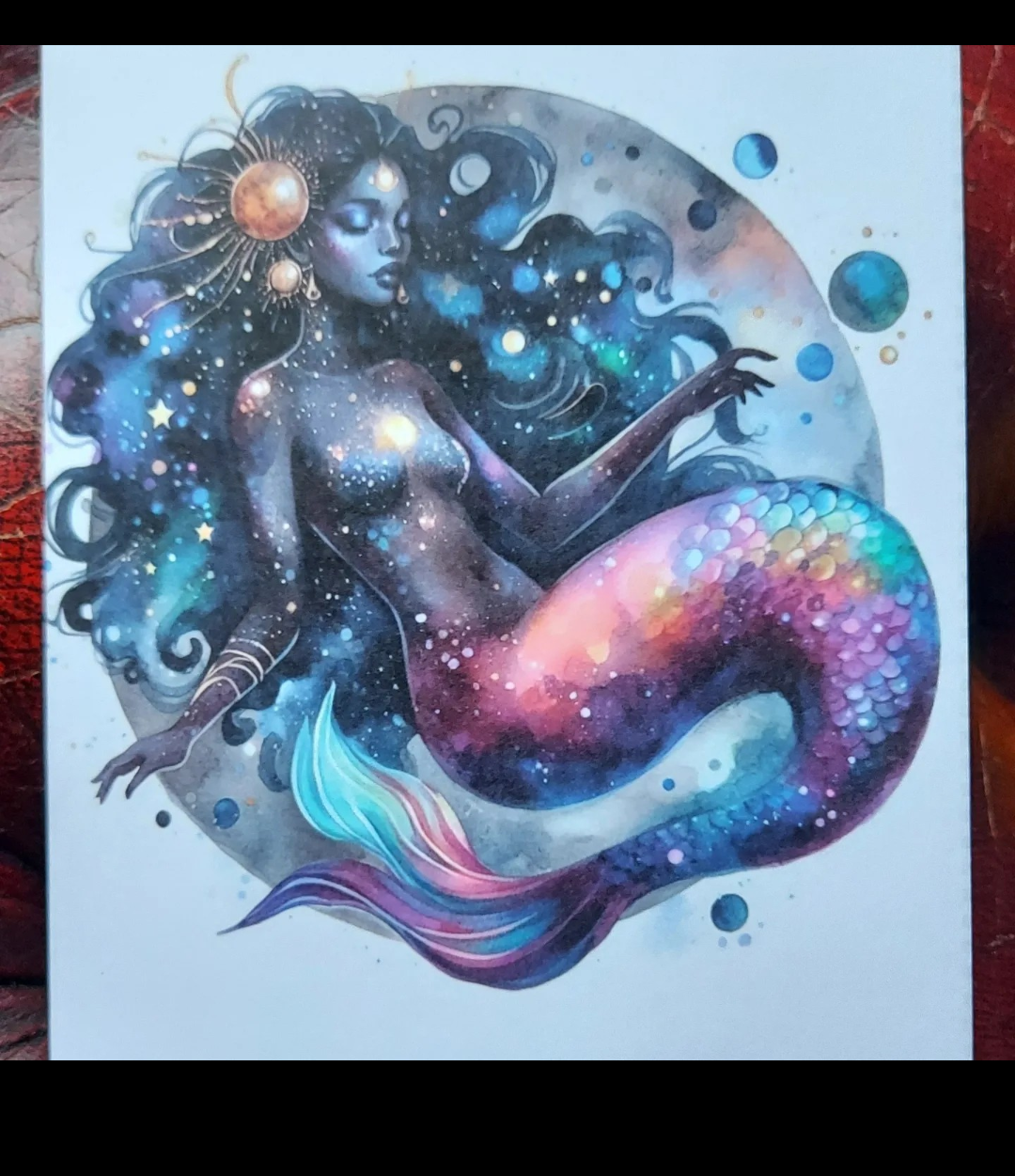 Rainbow Mermaid Greetings Card Rainbow Mermaid Greetings Card