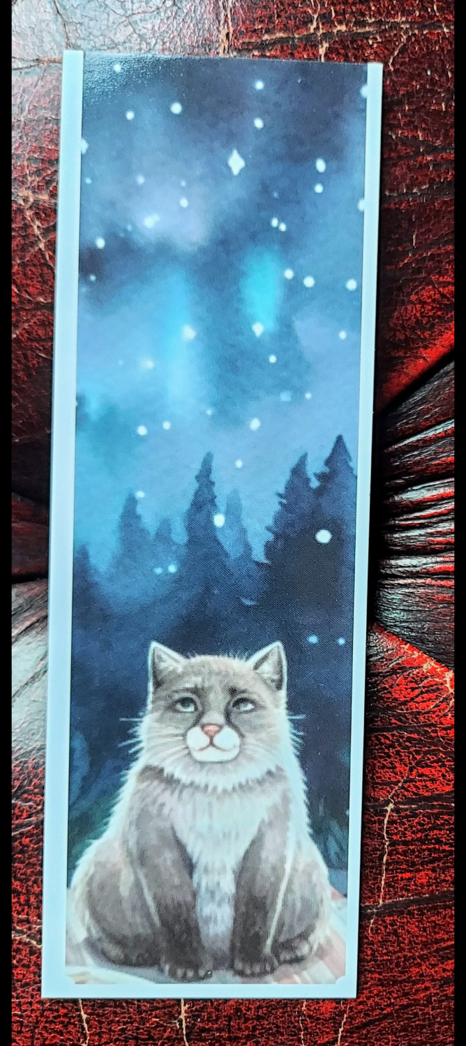 Chubs the grey cat bookmark Chubs the grey cat bookmark