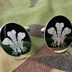 Royal Feathers Cufflinks, Welsh, Wales