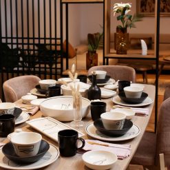 ARTFACIAL 42Piece Handmade Stoneware Dinner Set For 6 Microwave & Dishwashe safe 1