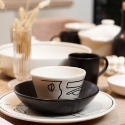 ARTFACIAL 42Piece Handmade Stoneware Dinner Set For 6 Microwave & Dishwashe safe 4