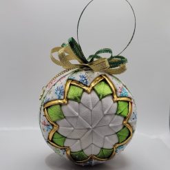 White glitter snowflake bauble