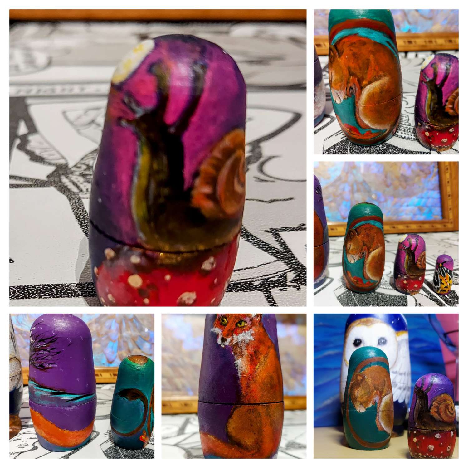 Personalised Wooden Matryoshka stacking dolls Personalised Wooden Matryoshka stacking dolls