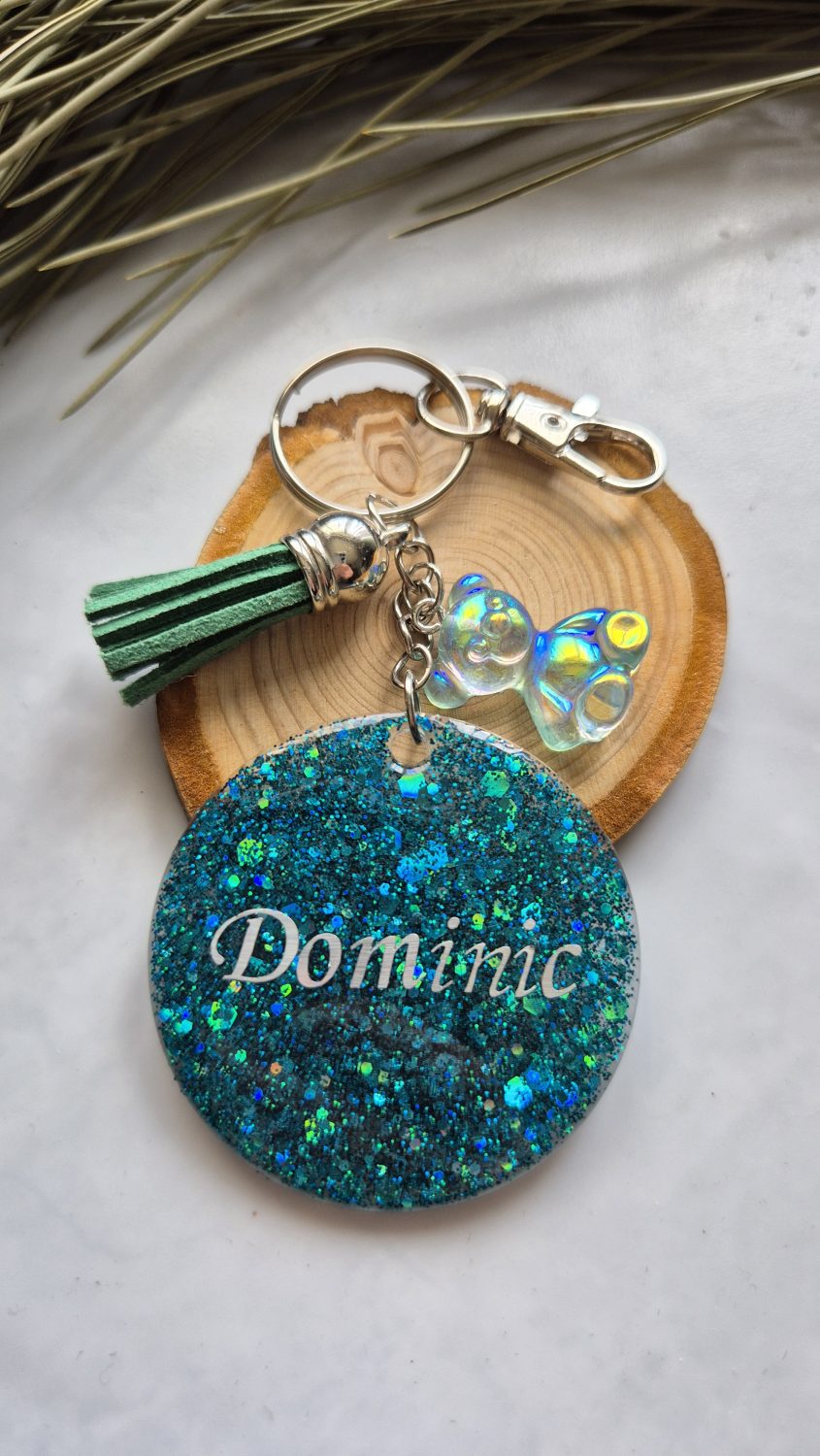 Handmade Resin Keyring – Round Desing 50mm diameter Handmade Resin Keyring – Round Desing 50mm diameter