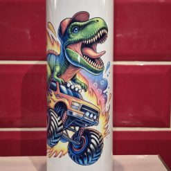 T-Rex on Hot Wheels (right)