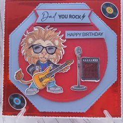 Luxury Handmade - Dad - You Rock - Happy Birthday - Red & Blue