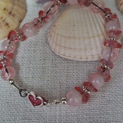 Pink Sea Glass Bracelet