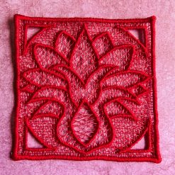 Coasters - Free Standing Lace - Red 1 Coasters - Free Standing Lace - Red 1