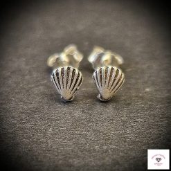 Sea Shells Sterling Silver Stud Earrings