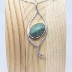 PENDANT ONLY - Natural Emerald Sterling Silver Pendant