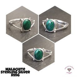 Malachite Sterling Silver Ring