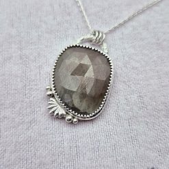 Natural Sapphire Sterling Silver Necklace
