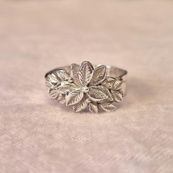 Fine Silver Leaf Ring