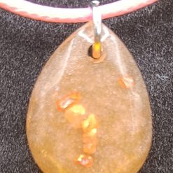 Gems in Amber pendant