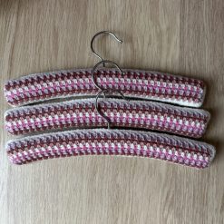 Set of 3 children’s crochet padded hangers