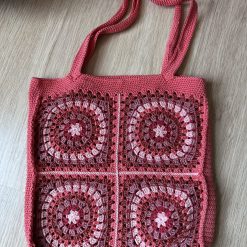 Granny square crochet tote bag