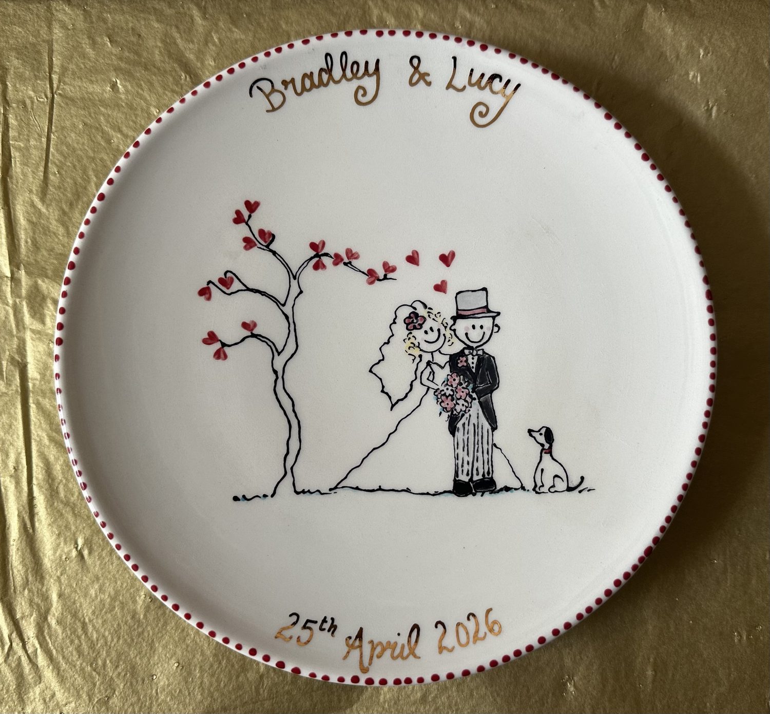 Personalised Wedding/Anniversary Plate Personalised Wedding/Anniversary Plate