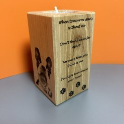 Pet memorial candle