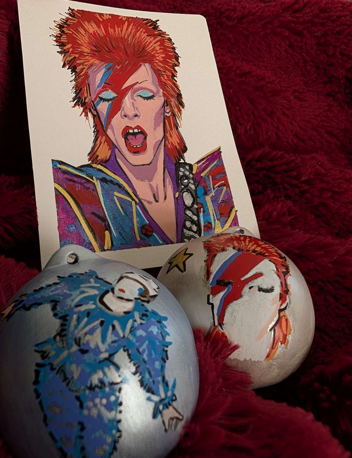 David Bowie original paintings. David Bowie original paintings.