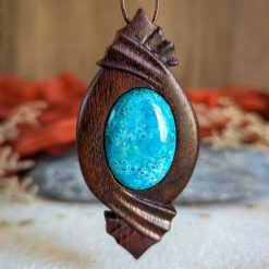 Arizona turquoise and rosewood necklace