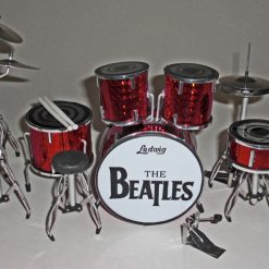 the Beatles red Miniature Drumkit