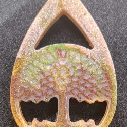 Teardrop pendant with a round Tree of Life
