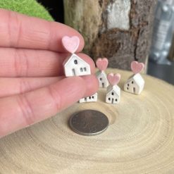 ceramic House with heart topper 1