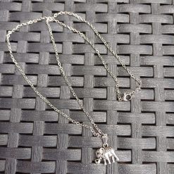 Handmade Tibetan Silver Elephant Necklace on stainless steel chain 2