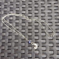 Handmade Tibetan Silver Moon and Stars Necklace on stainless steel chain 3